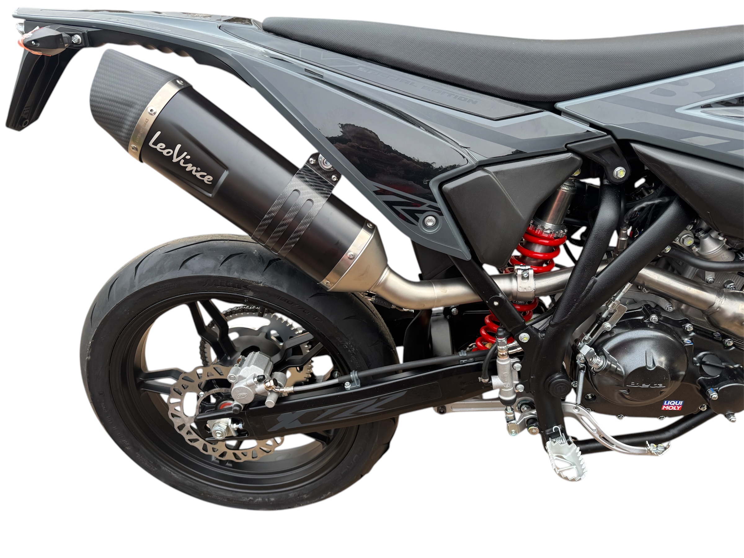 LeoVince LV One Evo Black Edition für Beta RR 125 LC / T ab Bj. 21 - Slip-On Auspuff mit E-Prüfzeichen