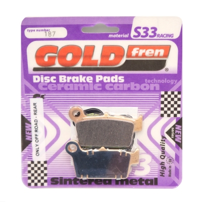 Goldfren S33 Bremsbelag passend für Beta Nissin hinten Goldfren S33 Bremsbelag passend für Beta Nissin hinten